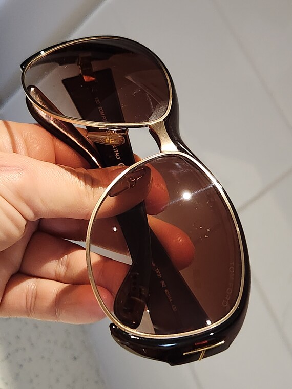 Y2K -Tom Ford round sunglasses 2000s tortoise - image 6