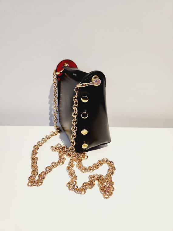 Vintage Studded bag, Black Studded, Minimalist Ba… - image 5