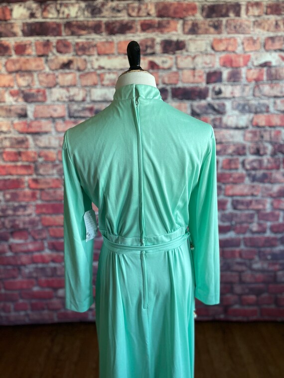 Vintage 1970s Mint Green Maxi | Prom Dress | Form… - image 7
