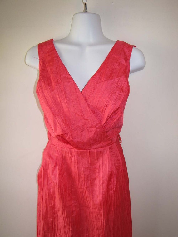 Vintage 1980s Coral Tank Dress | Pink Summer Dres… - image 5