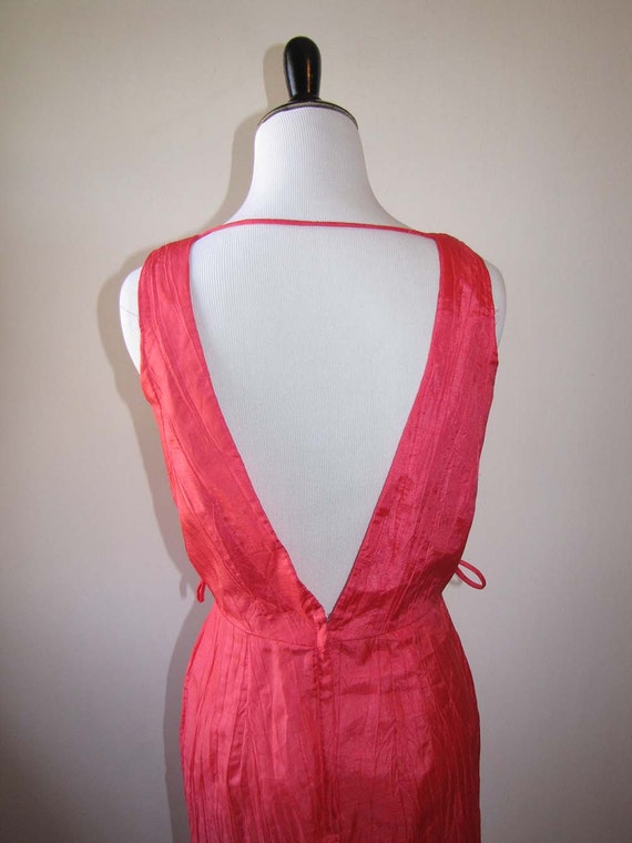 Vintage 1980s Coral Tank Dress | Pink Summer Dres… - image 3