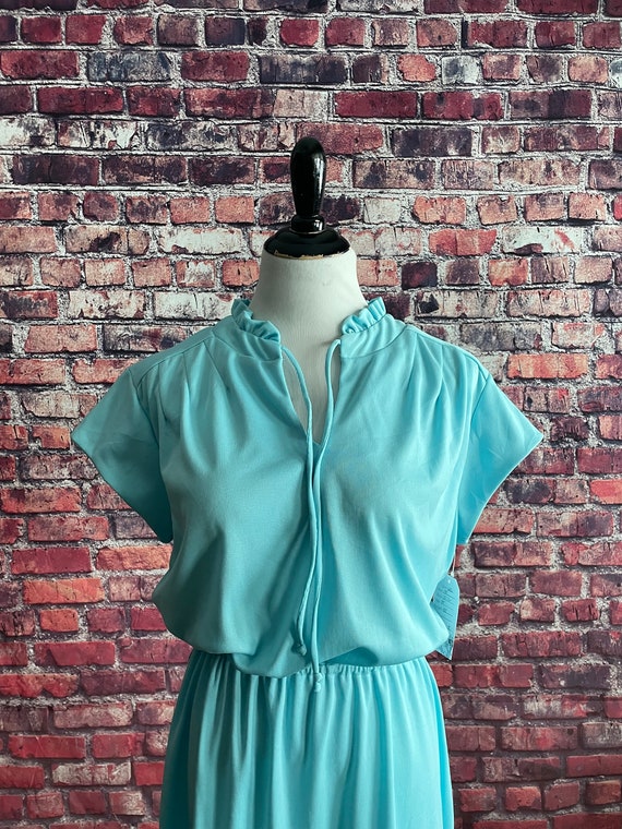 Vintage 1970s Blue Dress | Pastel Day Dress | Eas… - image 2