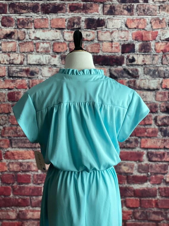 Vintage 1970s Blue Dress | Pastel Day Dress | Eas… - image 7
