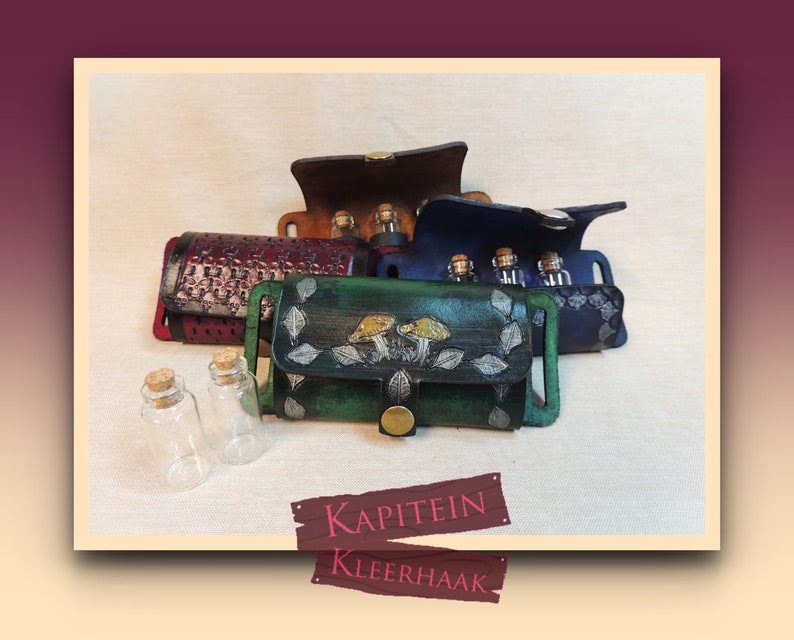 Leather Potion Bottle Holder CUSTOM MADE Etsy