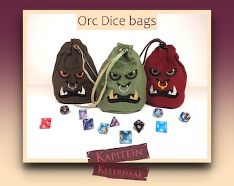 Orc dice bags - custom colors