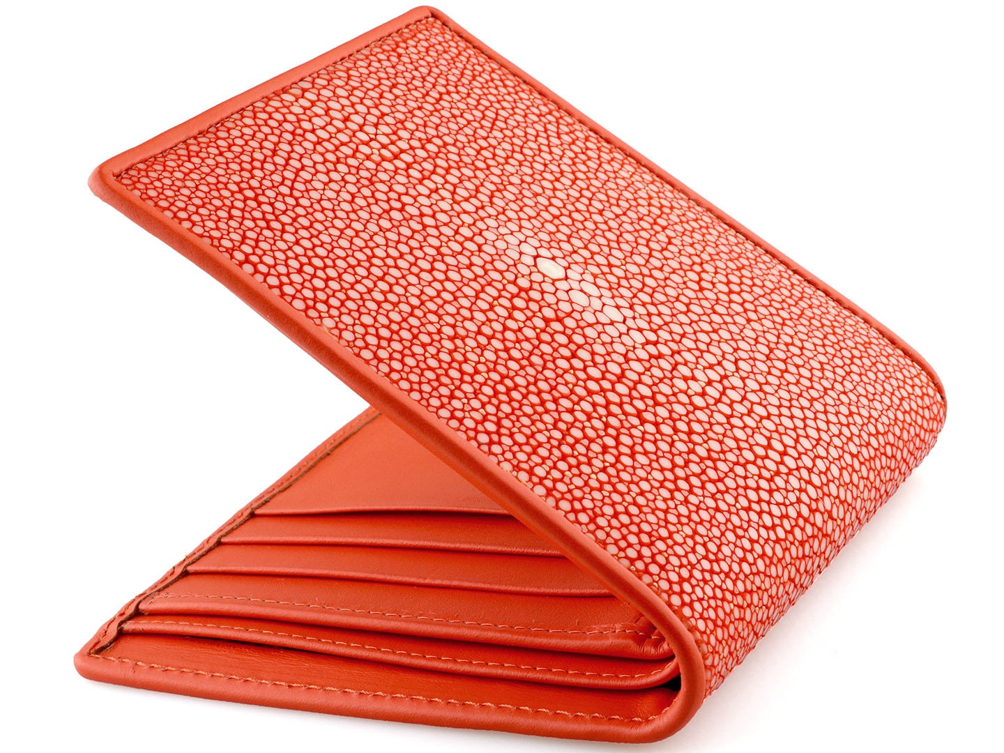 mens orange wallet