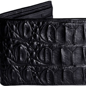 ワニ革財布 → 本物のワニ革財布 → ブラックのワニ革財布とマッチするワニ革の内装