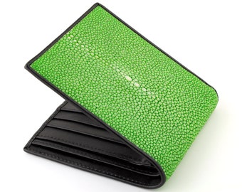 Green Stingray Wallet → Genuine Stingray Skin → Lime Sting