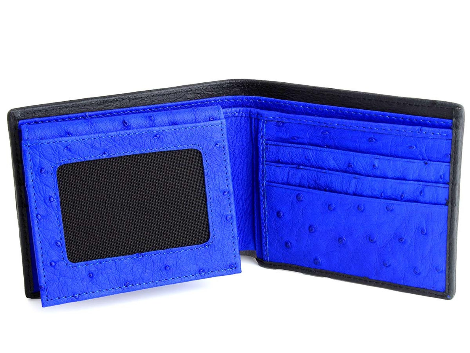 Ostrich Wallet Genuine Ostrich Leather Wallet Black Etsy