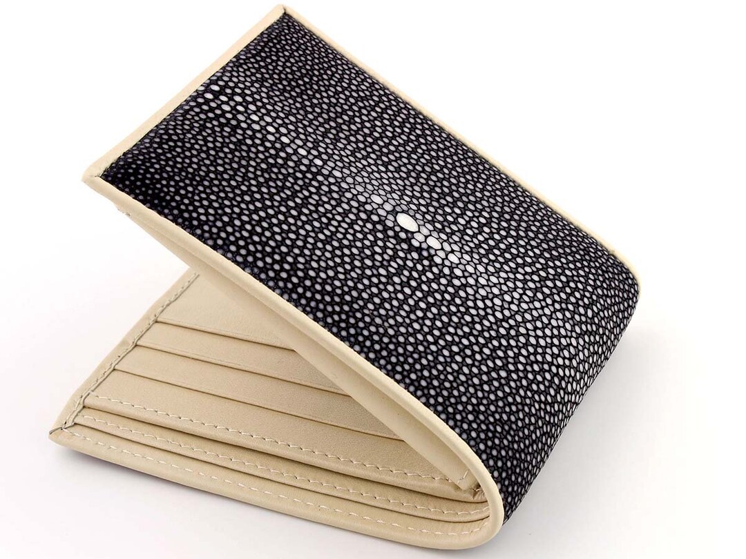 Vallo Wallet Black Marco di Milano designer genuine stingray skin