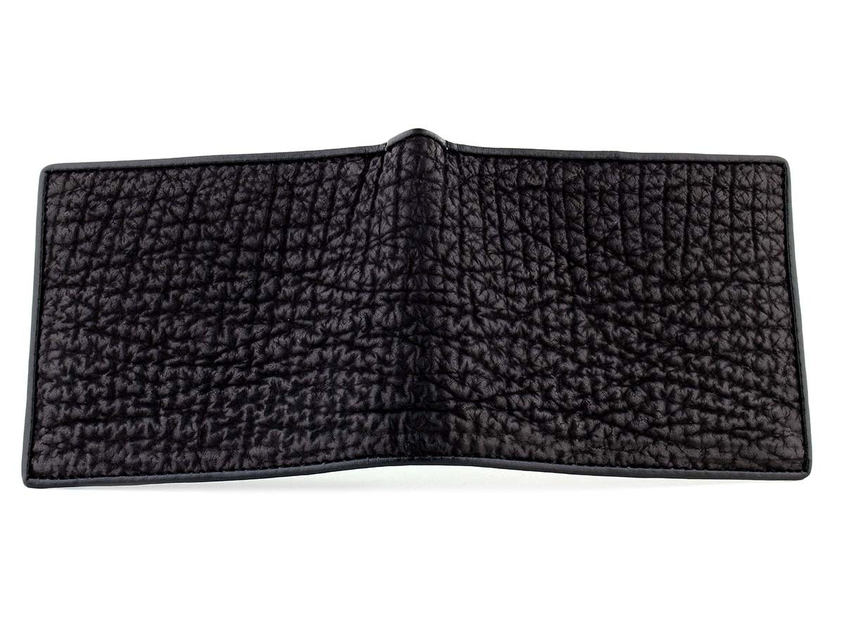 Black Shark Skin Wallet → Genuine Sharkskin → Charcoal Shark