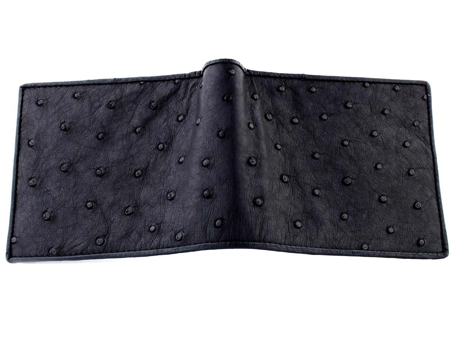 Ostrich Wallet Genuine Ostrich Leather Wallet Black Etsy