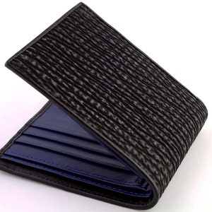 FUNNY sharkskin bifold leather wallet