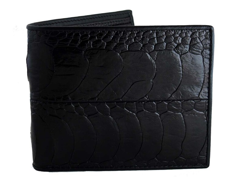 Ostrich Skin Wallet Genuine Ostrich Skin Black Ostrich Etsy