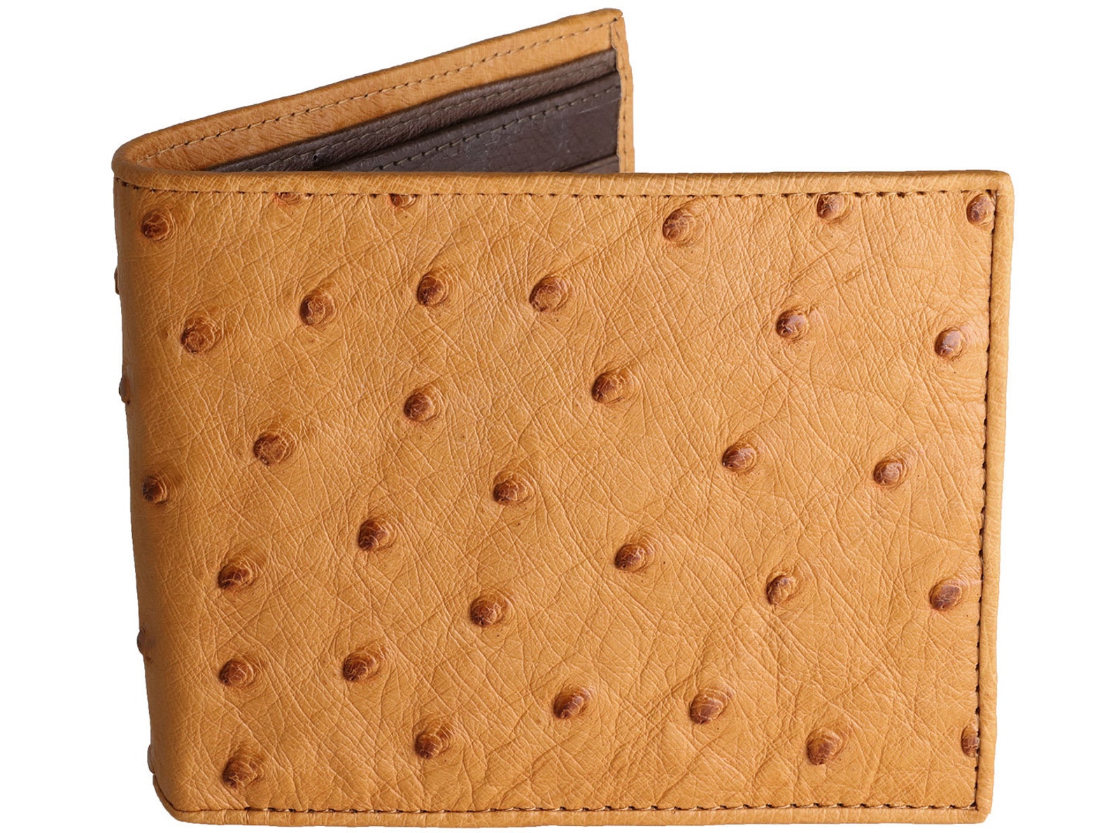 Ostrich Wallet Genuine Ostrich Leather Wallet Tan Ostrich Etsy