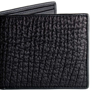 Shark Skin Wallet → Genuine Sharkskin Wallet →  Black Shark Wallet → Sharkskin Billfold