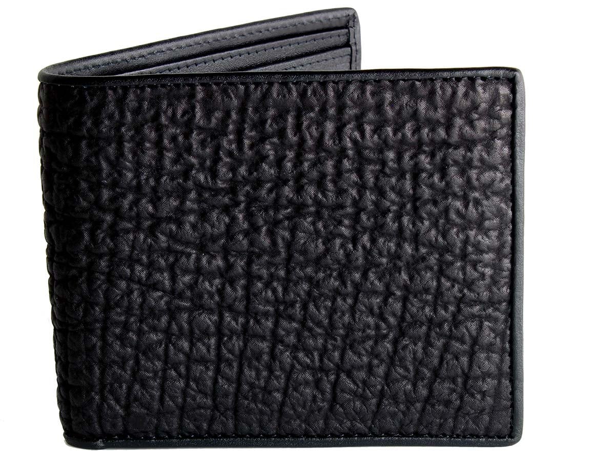 Black Shark Skin Wallet → Genuine Sharkskin → Charcoal Shark