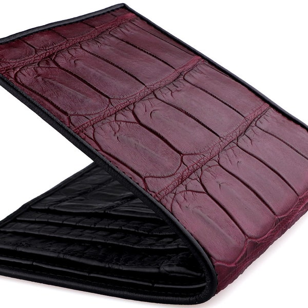 Cherry Alligator Wallets → Black Cherry Alligator Skin Wallet → Purple Alligator Wallet & Alligator Interior