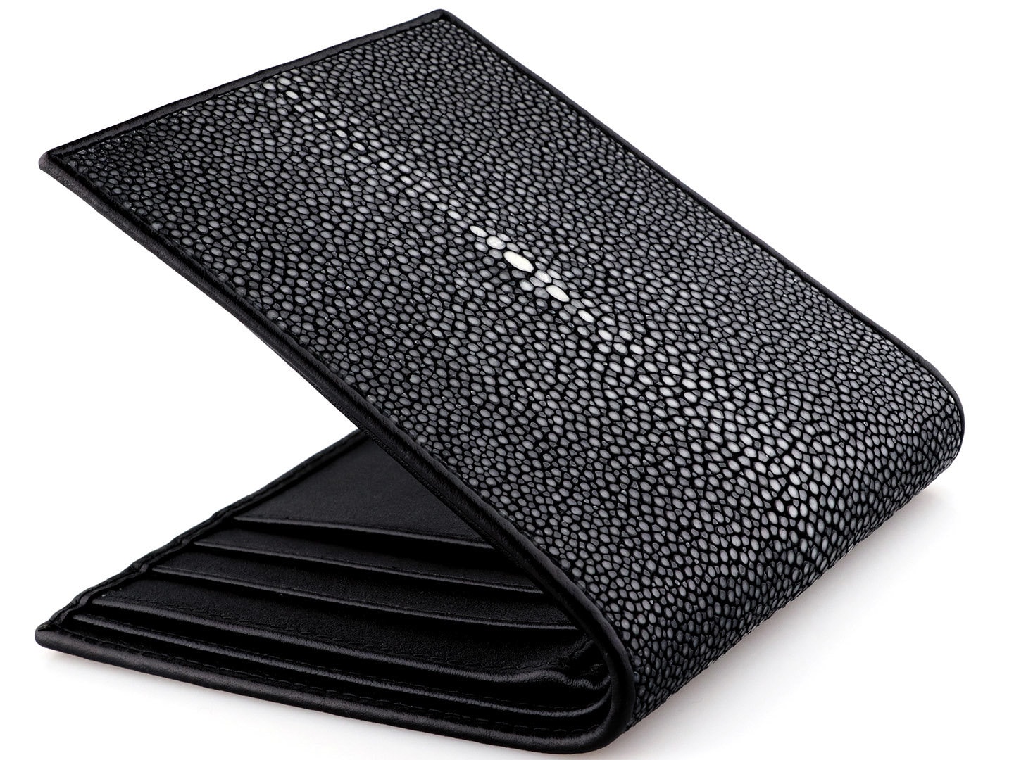 Black Stingray Wallet → Real Stingray Skin Wallet
