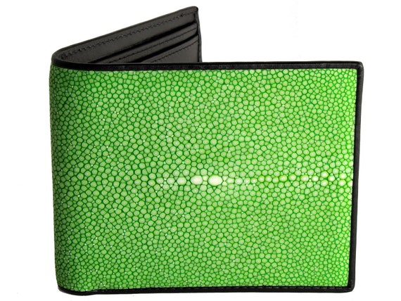 Green Stingray Wallet → Genuine Stingray Skin → Lime Sting