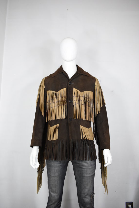 vintage mens suede fringe - Gem