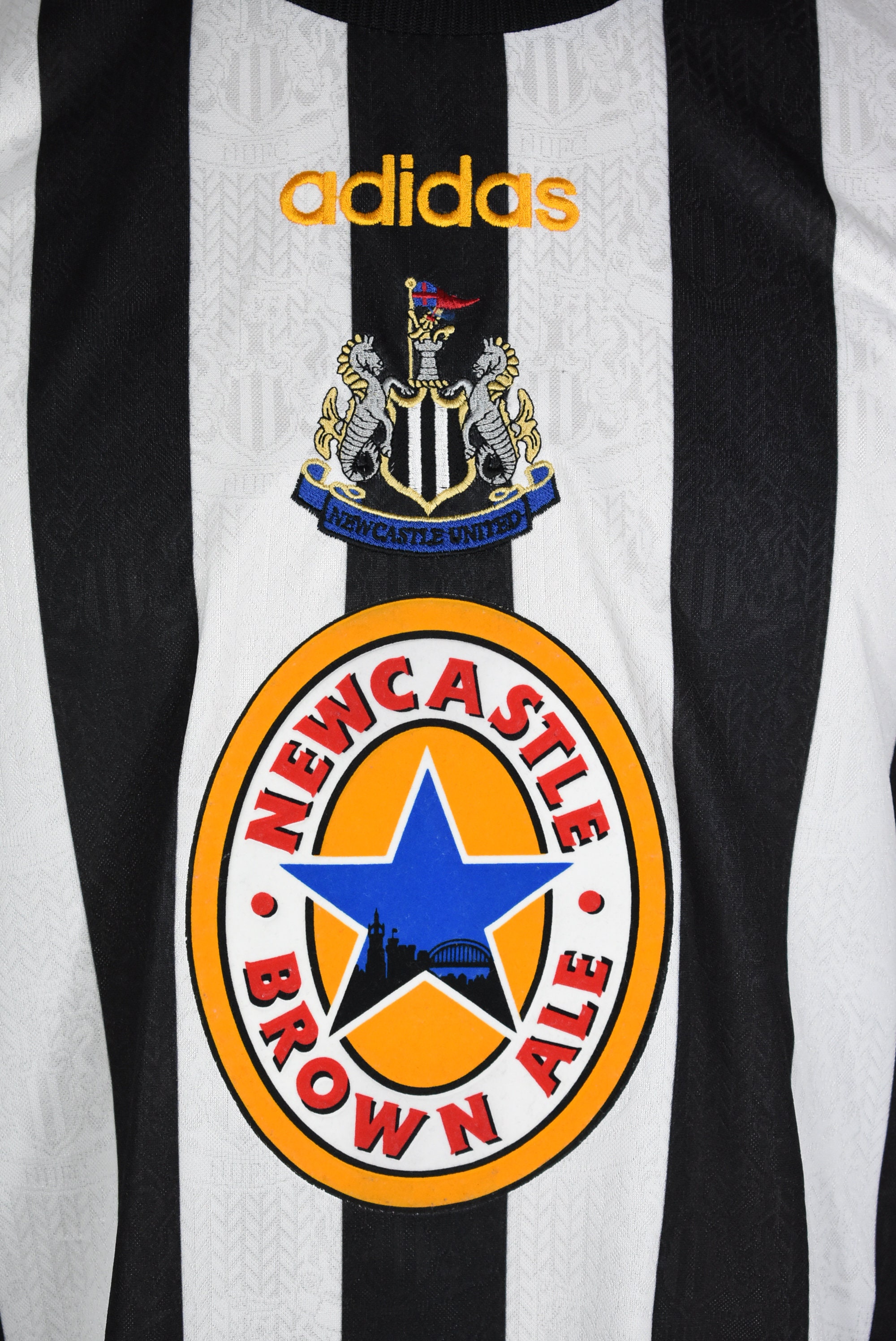 Vintage Adidas Newcastle United Jersey XL 90's Brown Ale 97/98