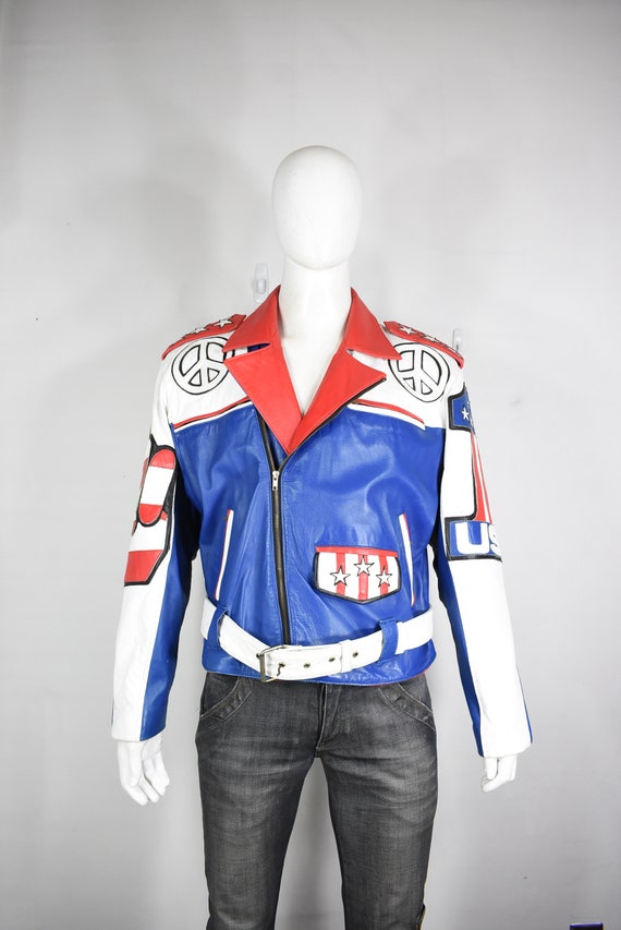 vintage Maziar leather jacket L handmade custom U… - image 3