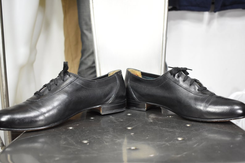 vintage Pierre Cardin shoes 10.5 leather black 70/'s oxfords mens dress