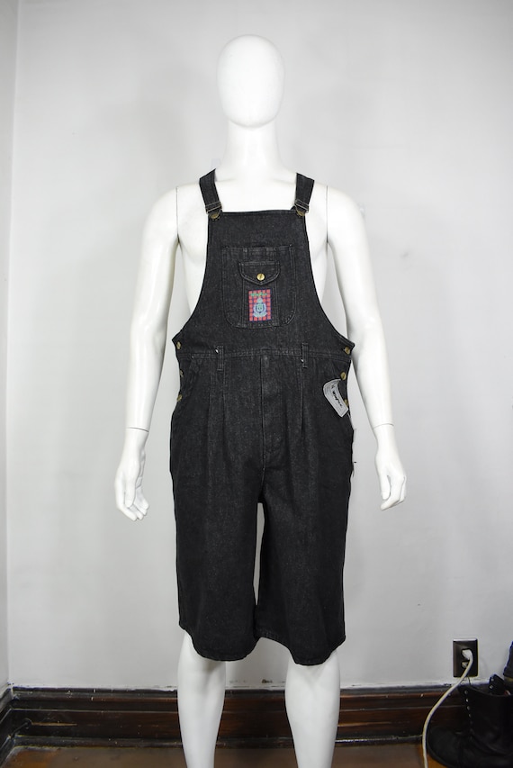 black jean dress overalls