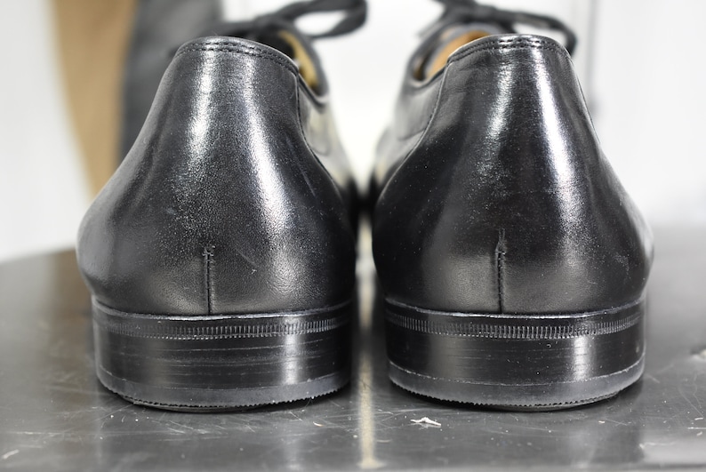 vintage Pierre Cardin shoes 10.5 leather black 70/'s oxfords mens dress