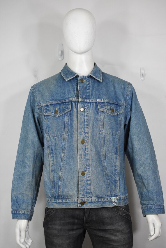 guess jean jacket mens vintage