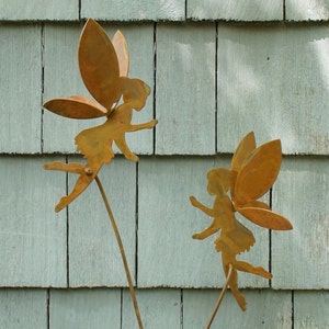Metal Garden Fairy Set - Garden Art - Yard Art - Metal Decor