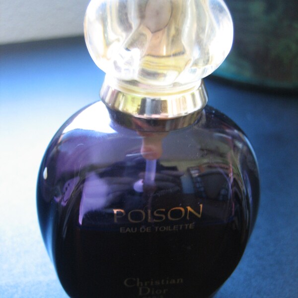 Vintage 1980s Christian Dior Poison 1.7 oz 50 ml Eau de Toilette
