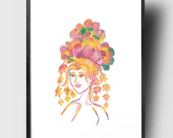 Autumn Goddess Art Print