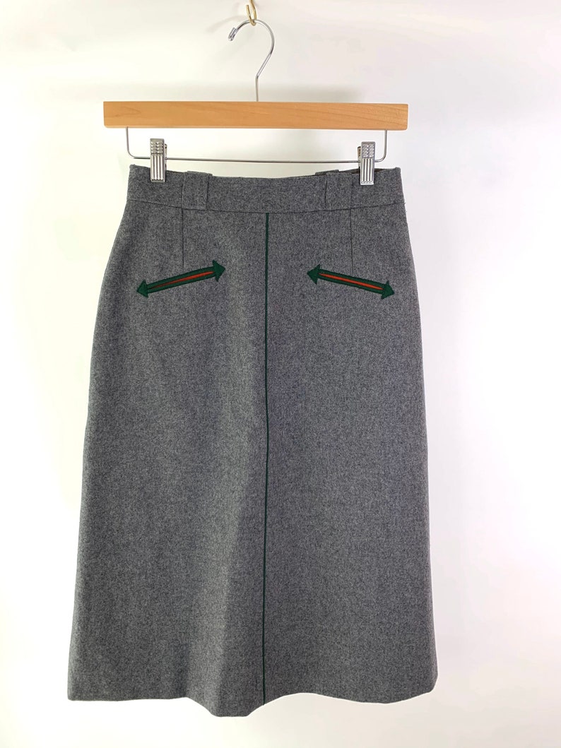 Gray Wool German Skirt Bavarian Trachten Dirndl Skirt Sz - Etsy