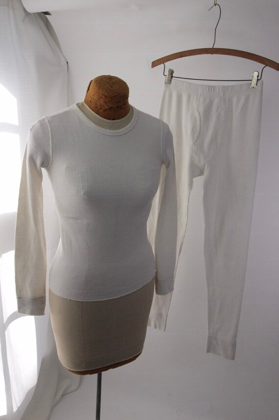 waffle knit long johns