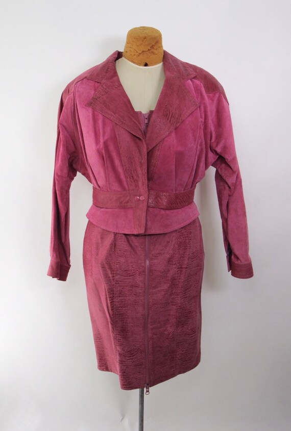 hot pink suede jacket