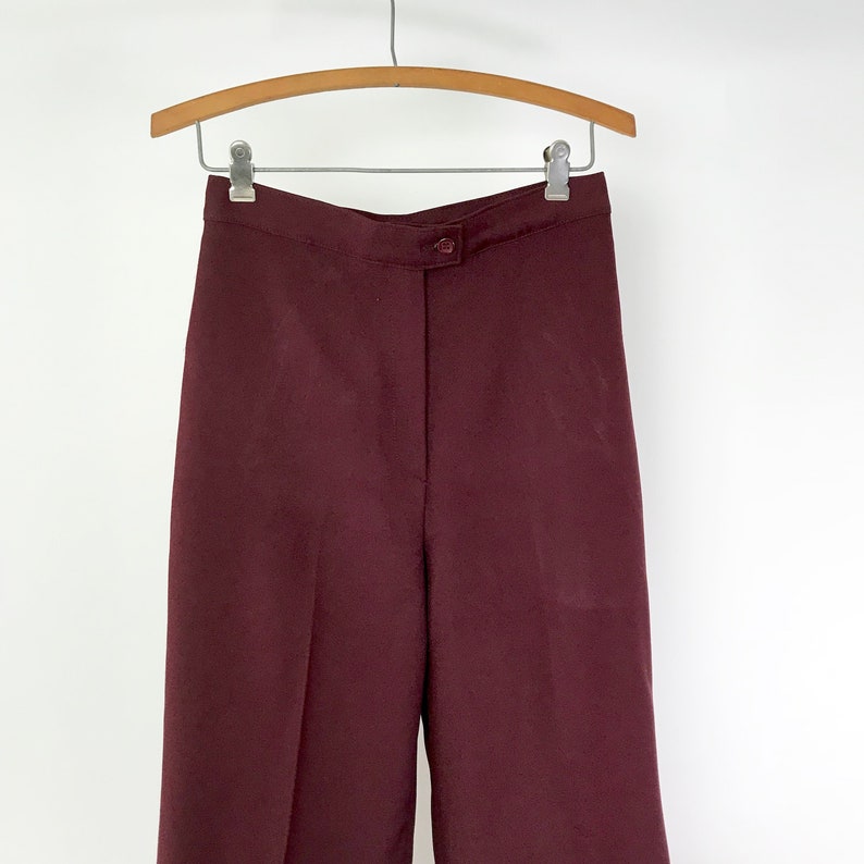 high waist polyester pants