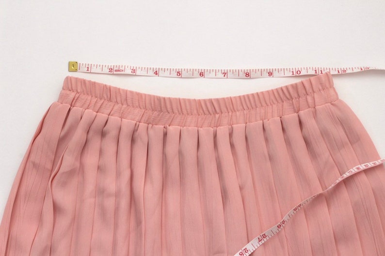 Vintage Pink Pleated Midi Skirt Sz 6 SM Andrea Gayle Petites