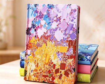 Abstract Mosaic Hardcover Journal | Gilded Cover, Full Color Painted Inside Pages