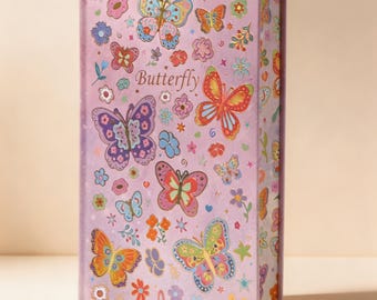 Butterfly Floral Hardcover Journal | Gilded Cover, Full Color Painted Edges