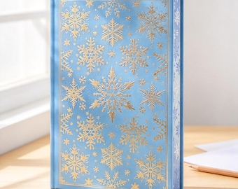 Winter Snowflake Hardcover Journal | Gilded Cover, Full Color Painted Edges