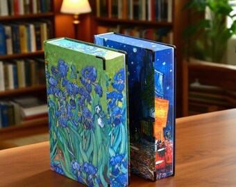 Van Gogh Art Gilded Edge Journal, Art Sketchbook, Iris, Cafe Terrace, Water Lilies, The Kiss, Art Lover Gift