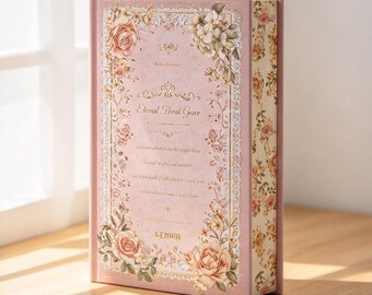 Vintage Floral Hardcover Journal Notebook | Gilded Cover, Full Color Painted Edges