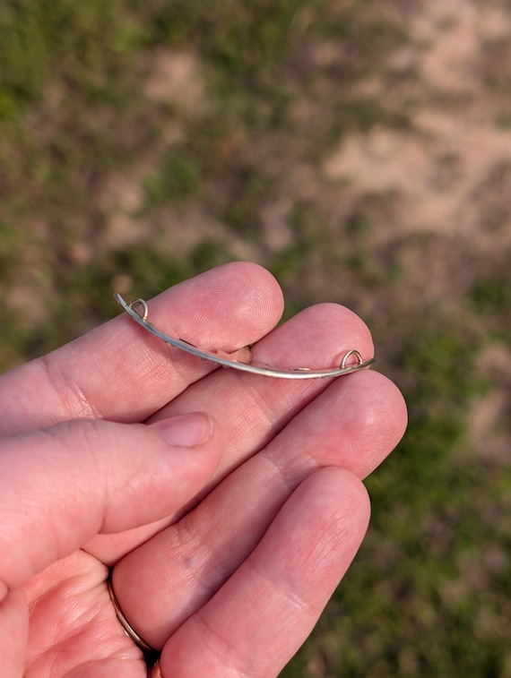 ANTIQUE 14k 3g Solid Gold Celestial Crescent Moon… - image 9