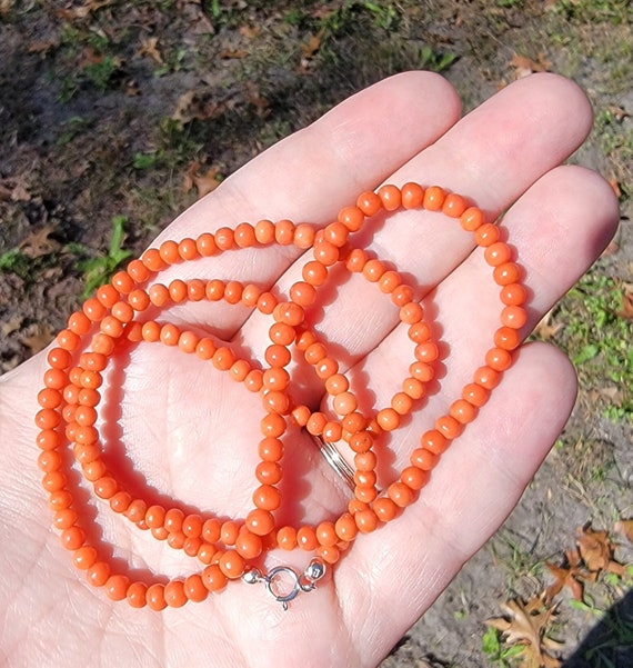 Antique coral beads for sale deals
