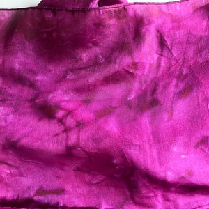 Vintage 80s Silk Hand Dyed Large Square Scarf Magenta 35 image 3