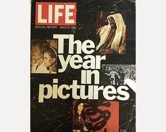 Life Magazine Winter 1975 The Year in Pictures Special Report / Retro Ads Vintage Magazine AS IS