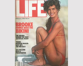 Vintage 80s Life Magazine February 1983 Brooke Shields Cover Issue / Baryshnikov / Sly Stallone / Advertisements / Dickies Ad