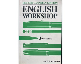 English Workshop 3rd Course Revised Canadian Edition by John E Warriner Vintage 1980s Grammar Workbook // Paperback 283 Pages